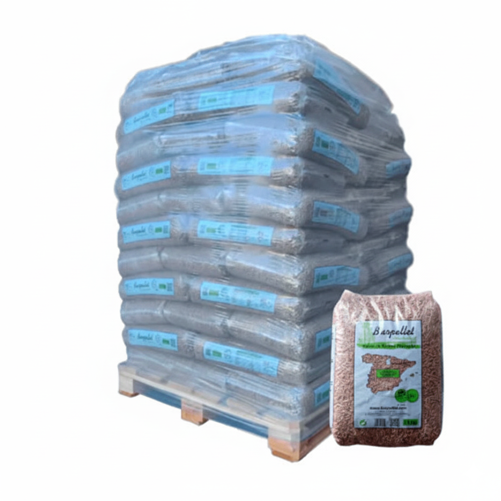 Medio Palet de 21 Sacos certificado DIN ENplus A1 15Kg PIÑONERO
