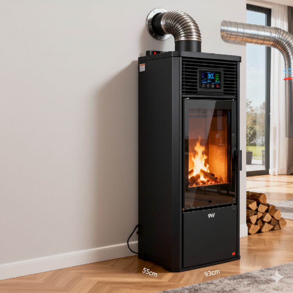 Estufa de Pellets 9 kW Canalizable - Hasta 3 Habitaciones